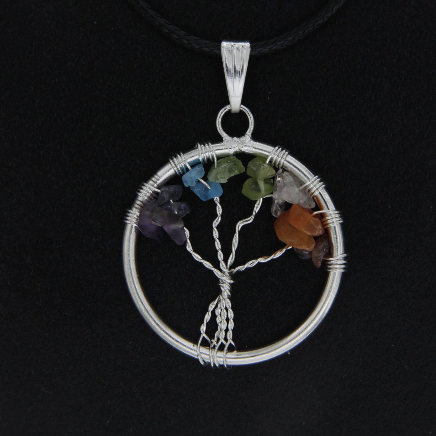 7 Chakra Circle "Tree of Life" Pendant