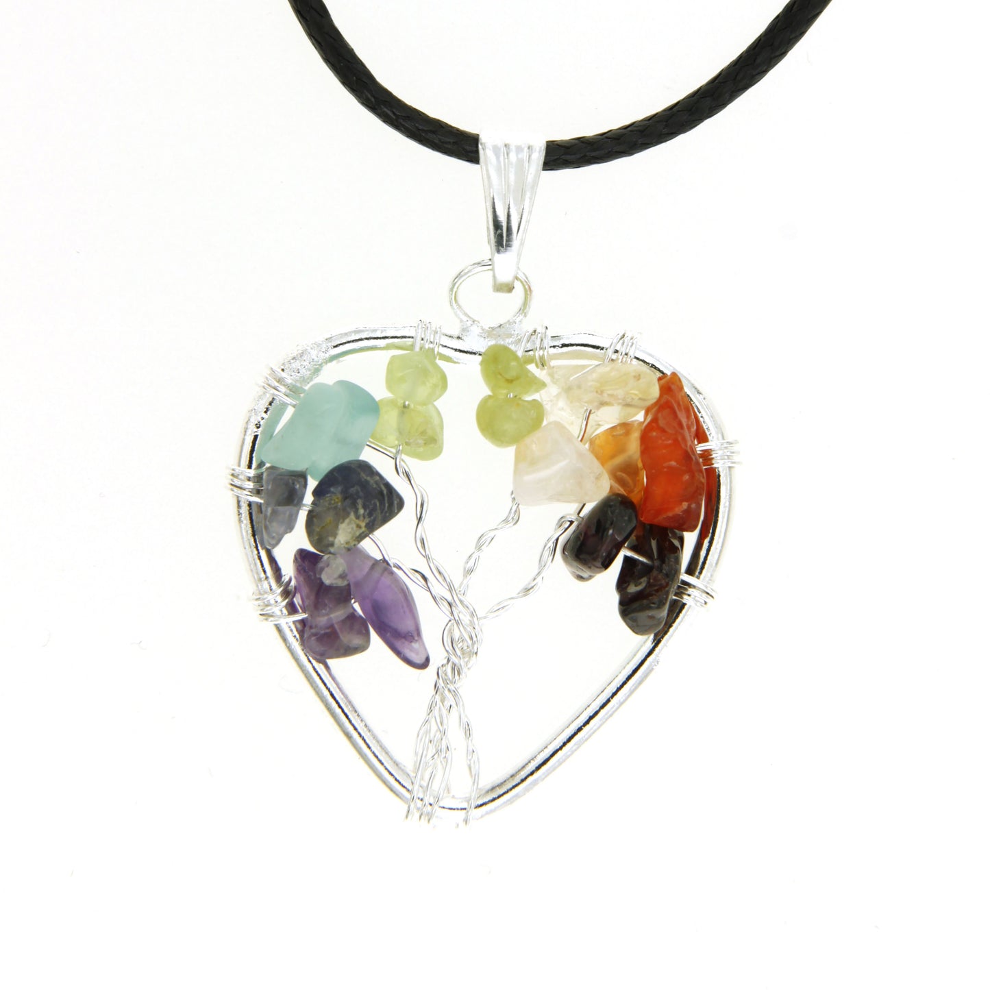 7 Chakra Heart "Tree of Life" Pendant