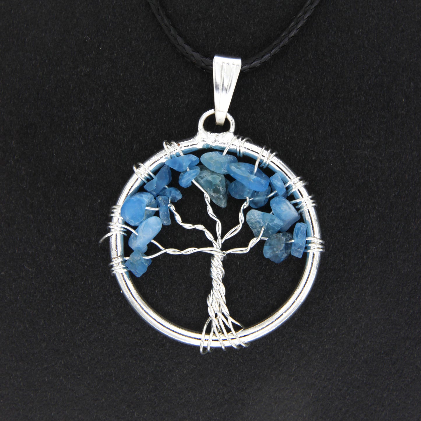 Blue Appetite Circle “Tree of Life" Pendant