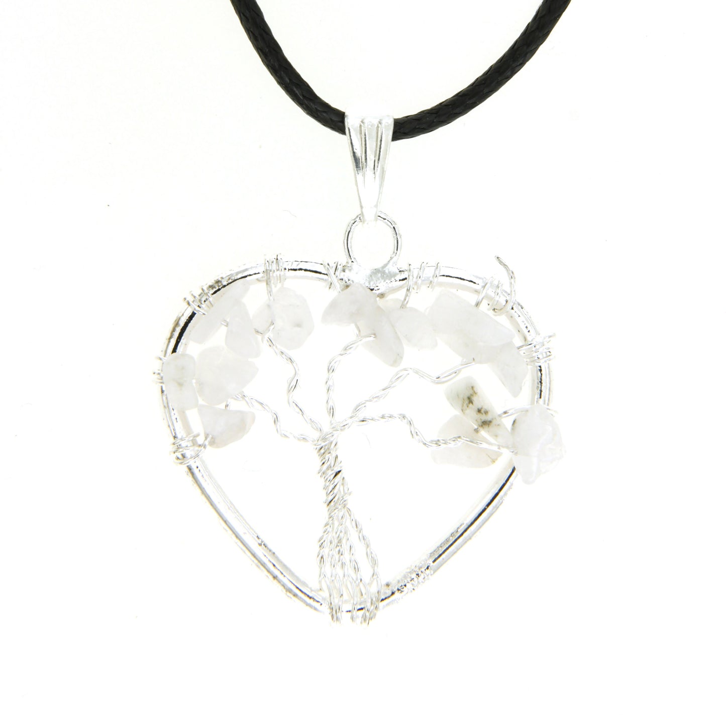 Moonstone Heart "Tree of Life" Pendant