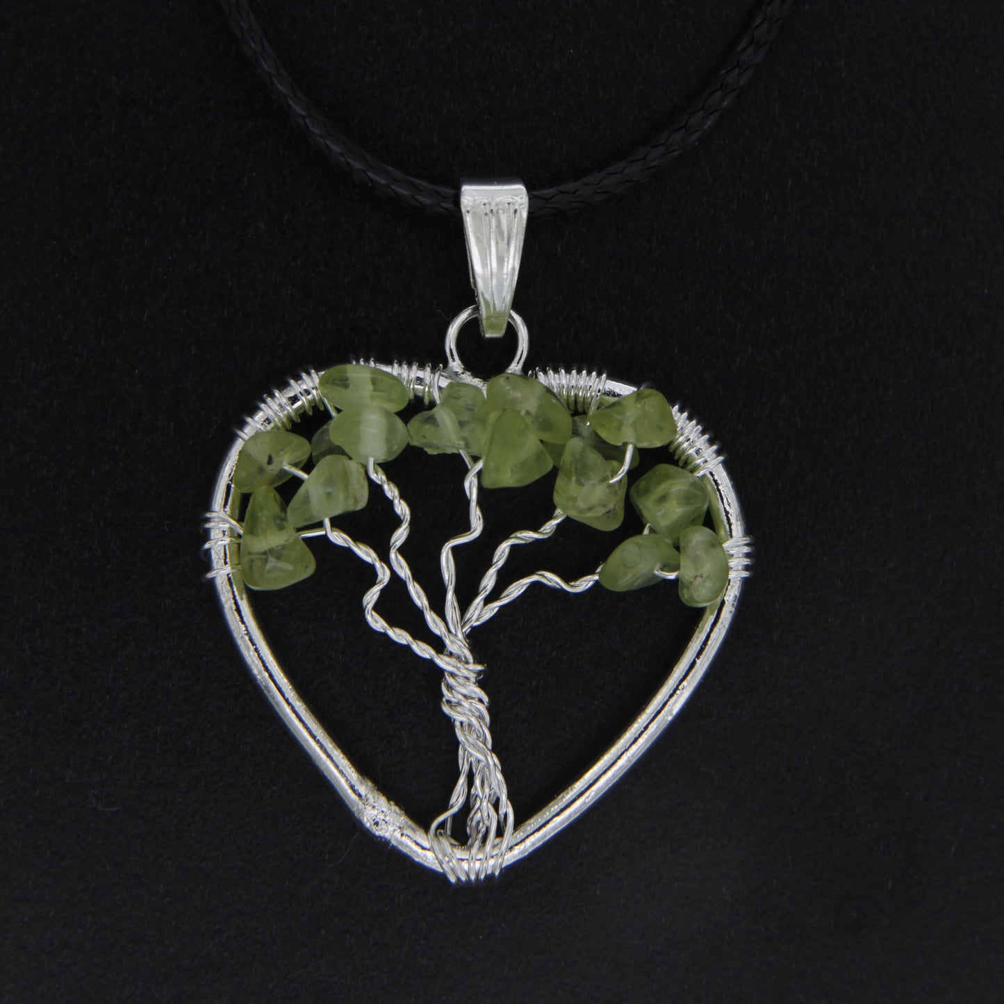 Peridot Heart "Tree of Life" Pendant