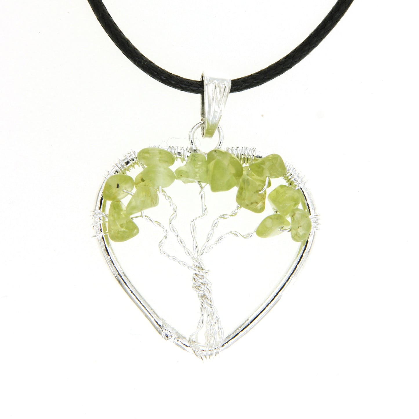 Peridot Heart "Tree of Life" Pendant